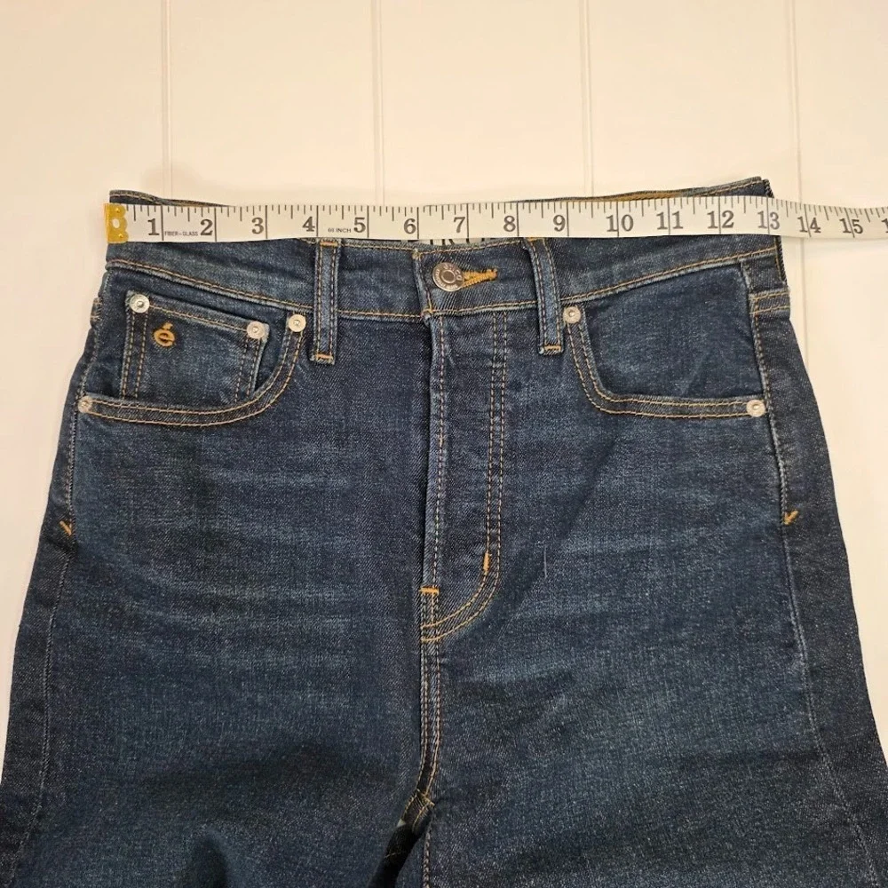 Etica Women's 24 Tyler High Rise Straight‎ Leg Jeans Dark Wash Button Fly NWT